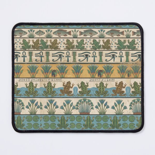 Item preview, The Swamps of Heket: Ancient Egyptian Faience Frog and Lotus Pattern designed and sold by FreiherrPK.