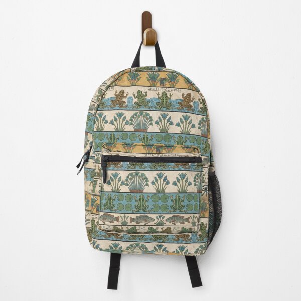 Item preview, The Swamps of Heket: Ancient Egyptian Faience Frog and Lotus Pattern designed and sold by FreiherrPK.