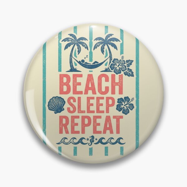 Item preview, Beach Sleep Repeat Vintage Hammock Tropical Summer Vacation designed and sold by AdyKurniawan.