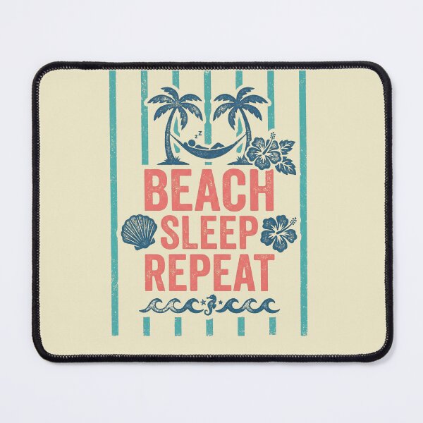 Item preview, Beach Sleep Repeat Vintage Hammock Tropical Summer Vacation designed and sold by AdyKurniawan.