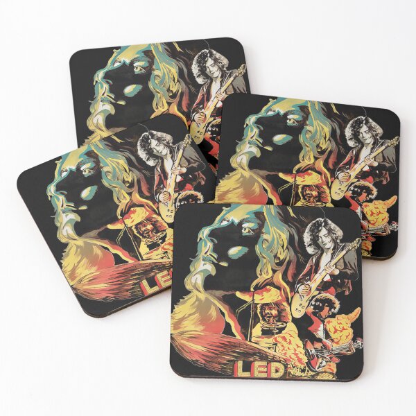 Item preview, Led Zeppelin Vintage Psych Rock Collage #3772 designed and sold by aztra-art.