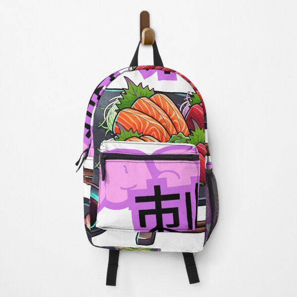 Item preview, Japanese sashimi salmon tuna neon art designed and sold by Shirt-Otakus.