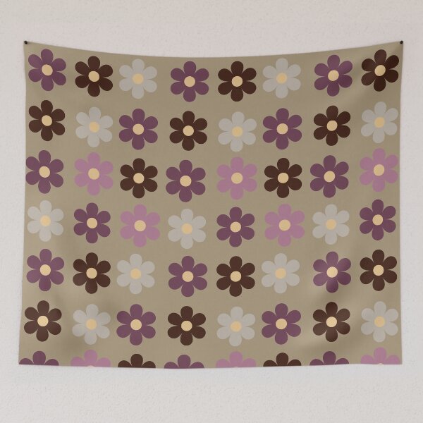 Item preview, Retro autumn blooms // earthy 70s floral pattern designed and sold by Creativ_Design.