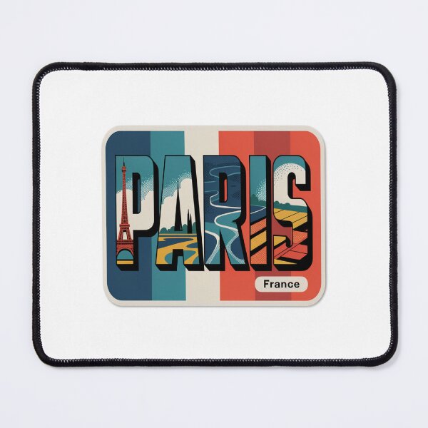 Item preview, Paris Mid‑Century Pop Postcard Sticker – Bold Retro Travel Art designed and sold by stickercuffs.