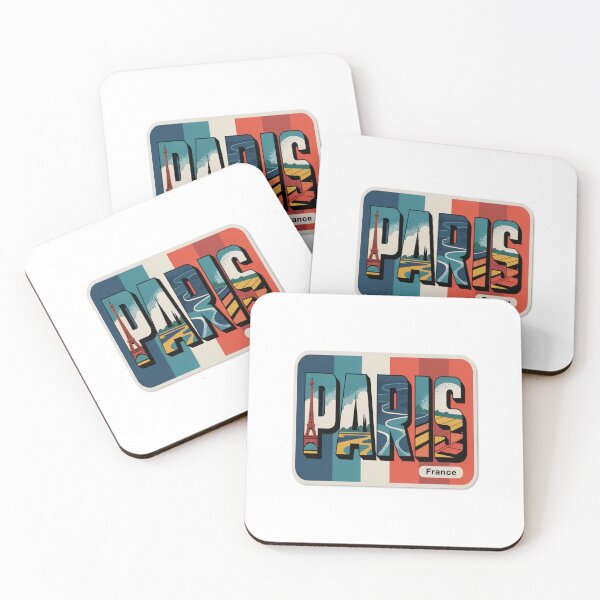 Item preview, Paris Mid‑Century Pop Postcard Sticker – Bold Retro Travel Art designed and sold by stickercuffs.