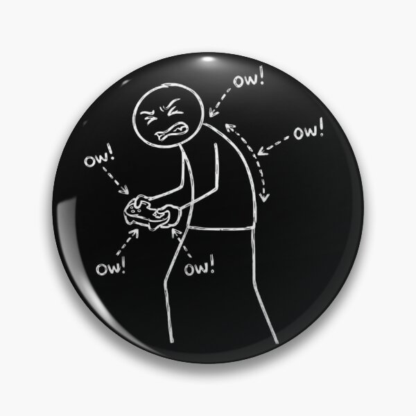Item preview, Funny Gamer Posture Stick Figure Back Pain Humor designed and sold by haitrieuic96.