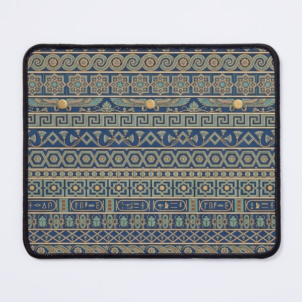 Item preview, The Palace Walls of Alexandria: Ptolemaic Blue and Gold Geometric Pattern designed and sold by FreiherrPK.