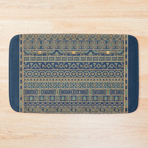 Item preview, The Palace Walls of Alexandria: Ptolemaic Blue and Gold Geometric Pattern designed and sold by FreiherrPK.