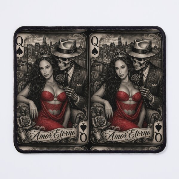 Item preview, Amor Eterno Queen of Spades, Queen of Hearts, Soul of the Dead designed and sold by DyfunctionalTee.