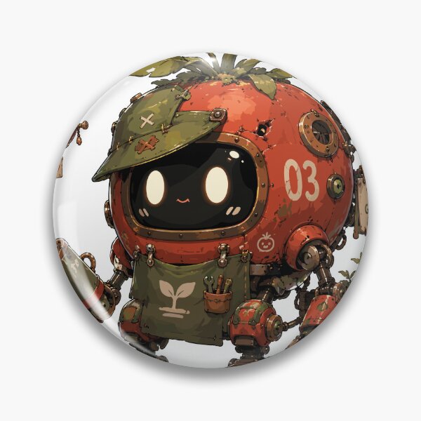 Item preview, Cute Gardening Robot Tomato Bot Kawaii Plant Care Character designed and sold by Krincydigitalart.