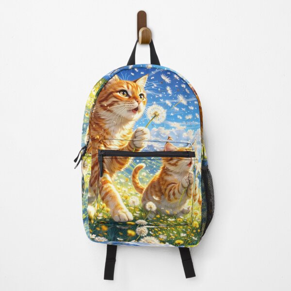 Item preview, Cute Ginger Cat Family Playing in Dandelion Meadow designed and sold by M-Y-A-R-T-.