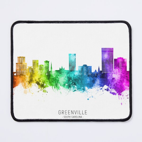 Item preview, Greenville South Carolina Skyline designed and sold by ArtPrints.