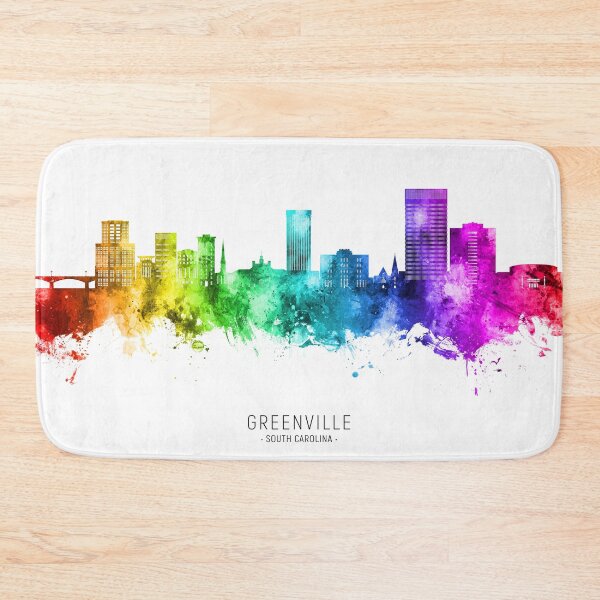Item preview, Greenville South Carolina Skyline designed and sold by ArtPrints.
