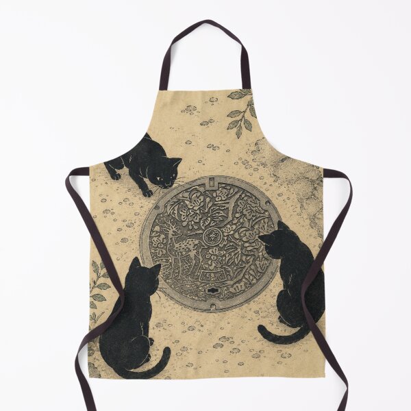 Item preview, Curious Black Cats and the Nara Deer Manhole designed and sold by Komatoya.