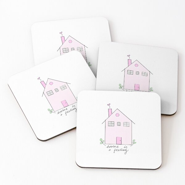 Item preview, Home Is a Feeling Cottage Illustration designed and sold by dgtlbyglor.