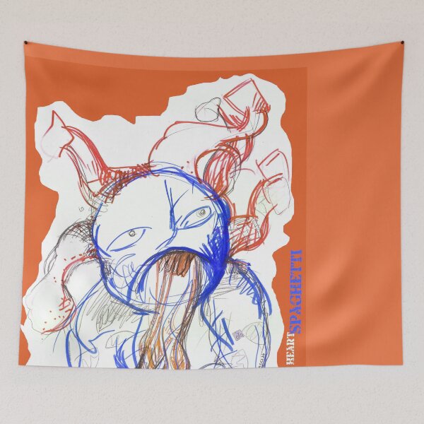 Item preview, Clown Eating Heart Spaghetti - Fauve (Original Painting by ACCI) designed and sold by VanyssaGraphics.