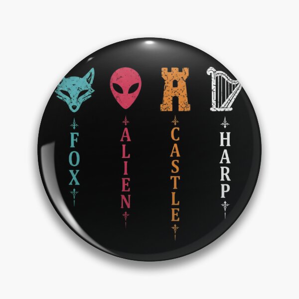 Item preview, Fox Alien Castle Harp Vintage Grunge Graphic designed and sold by haitrieuic96.