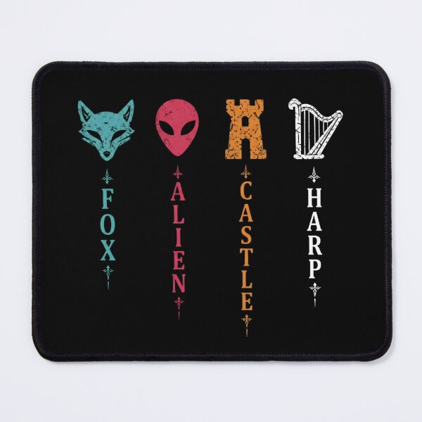 Item preview, Fox Alien Castle Harp Vintage Grunge Graphic designed and sold by haitrieuic96.