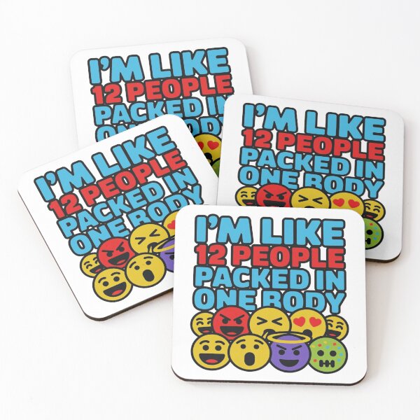 Item preview, I’m Like 12 People Packed in One Body Funny Emoji Mixed Moods Graphic designed and sold by MerchlyMike.