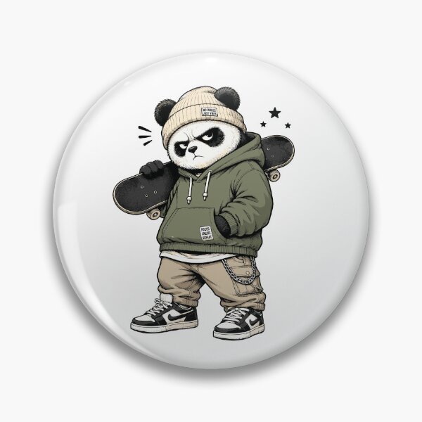 Item preview, Cool Skateboard Panda Streetwear Kawaii Animal designed and sold by Krincydigitalart.