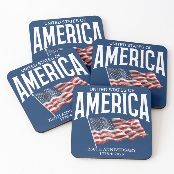 Item preview, United States of America 250th Anniversary Semiquincentennial Vintage Flag Design designed and sold by tarzbol.