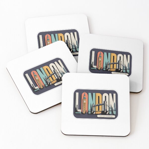 Item preview, London Mid‑Century Pop Postcard Sticker – Bold Retro Travel Art designed and sold by stickercuffs.