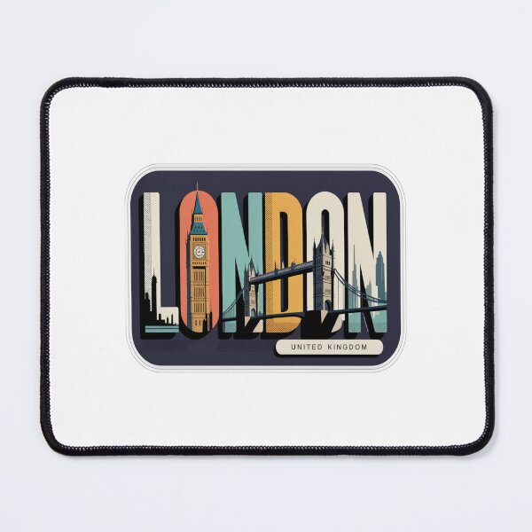 Item preview, London Mid‑Century Pop Postcard Sticker – Bold Retro Travel Art designed and sold by stickercuffs.