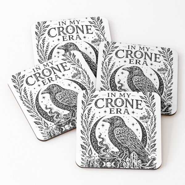 Item preview, In My Crone Era Mystical Raven and Witchcraft Illustration designed and sold by haitrieuic96.