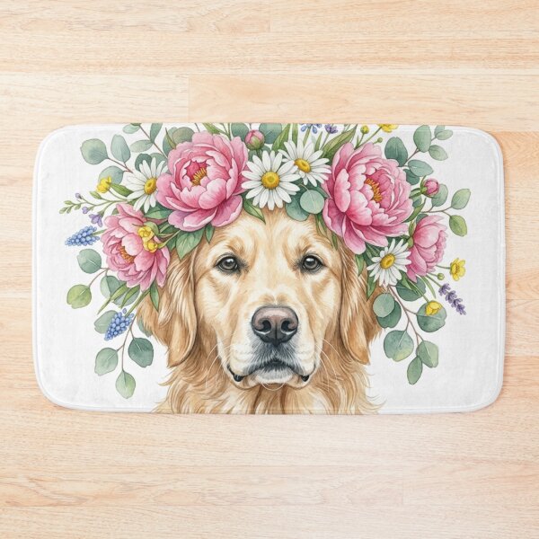 Item preview, Watercolor Pet Floral Crown Portrait designed and sold by arkaicreative.