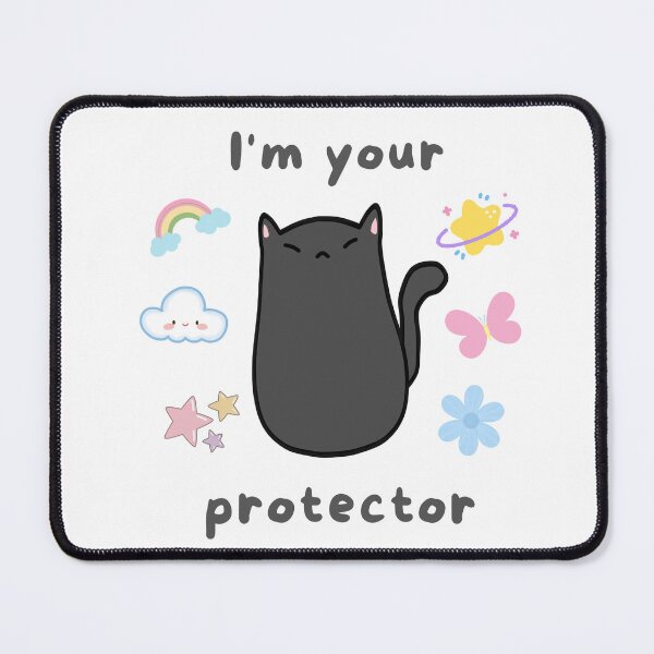 Item preview, Kawaii Black Cat Protector | Cat Lover Graphic Design designed and sold by dgtlbyglor.
