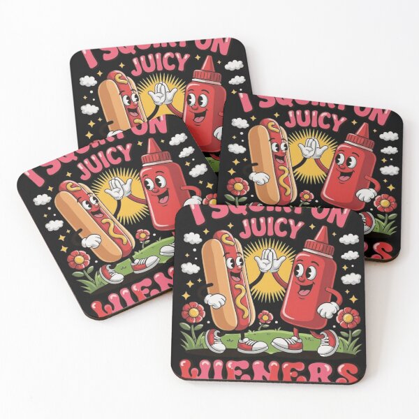 Item preview, I Squirt On Juicy Wieners Funny Retro Hot Dog BBQ Humor designed and sold by haitrieuic96.
