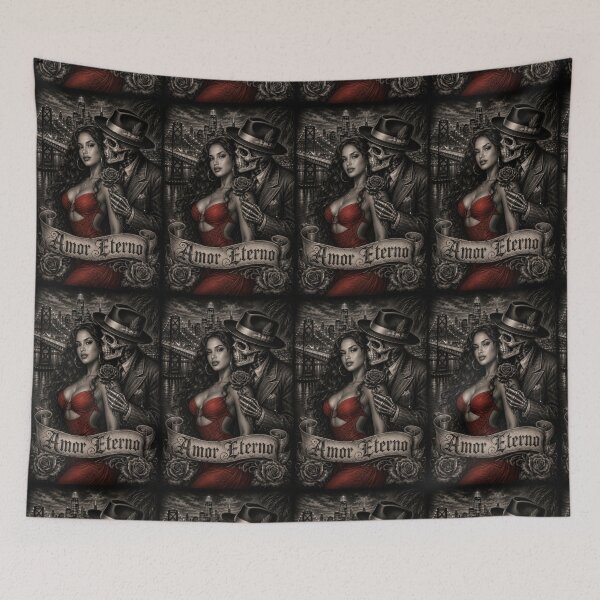 Item preview, Amor Eterno Midnight Lovers Till Death Rode Beside Us designed and sold by DyfunctionalTee.