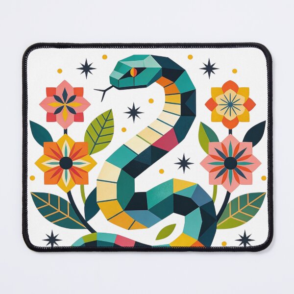 Item preview, Modern Mosaic Snake Art designed and sold by unboxedbyJuls.