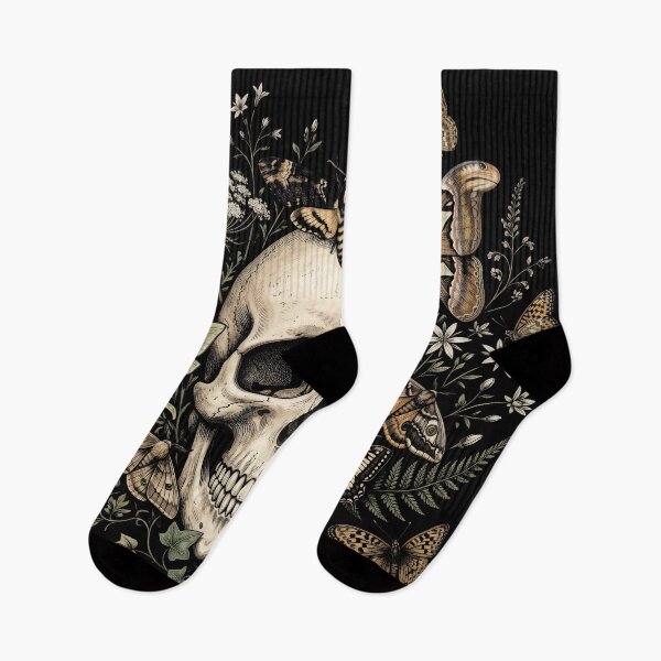 Item preview, Vintage Botanical Skull and Moth Illustration T-Shirt designed and sold by seven things shop.