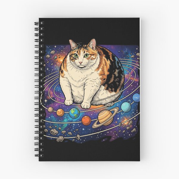 Item preview, Funny Chonky Calico Cat as Center of Solar System Space Graphic designed and sold by Vermanartist.