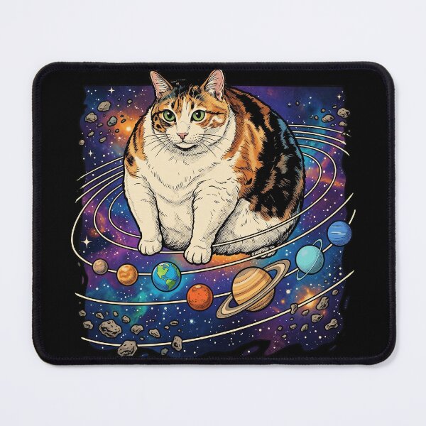 Item preview, Funny Chonky Calico Cat as Center of Solar System Space Graphic designed and sold by Vermanartist.