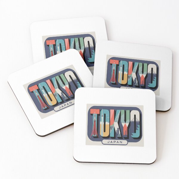 Item preview, Tokyo Mid‑Century Pop Postcard Sticker – Bold Retro Japan Travel Art designed and sold by stickercuffs.