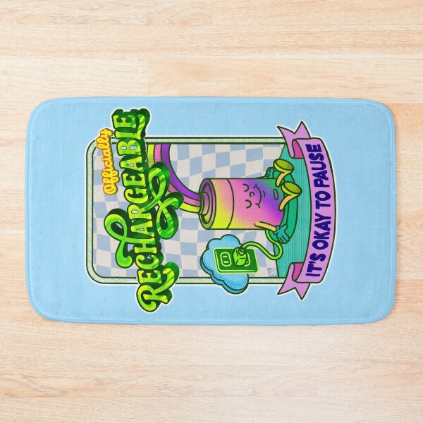 Item preview, Officially Rechargeable - It's Okay to Pause Retro designed and sold by Ledocover.