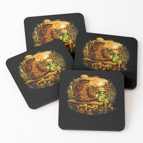 Item preview, Bigfoot Alien Fishing Funny Men UFO Sasquatch Lovers Camping designed and sold by Littermin.