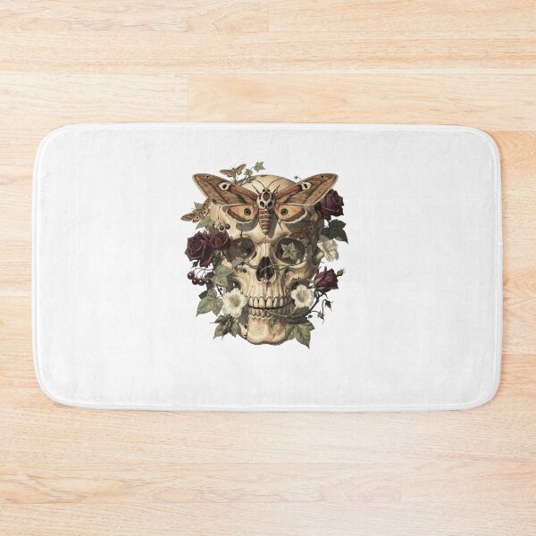 Item preview, Floral Skull Moth Vintage Art Print | Gothic Botanical Skull Dark Roses | Memento Mori Death Moth Wall Decor designed and sold by Panom Suavichien.