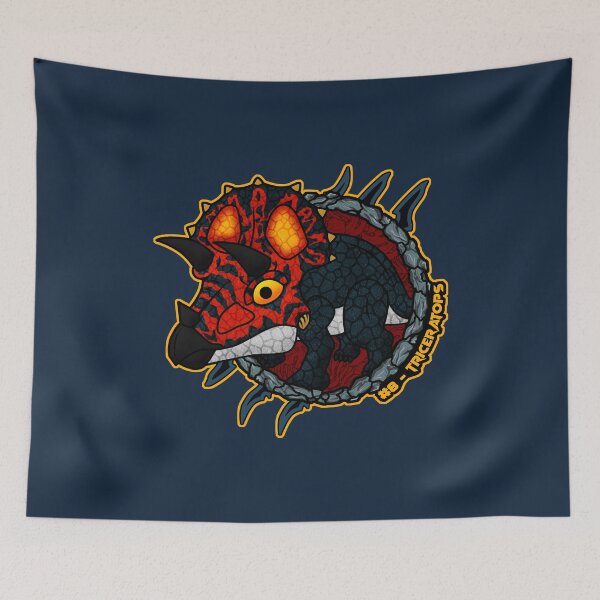 Item preview, Chibi Triceratops – Cute Pocket Dinosaur, Prehistoric Design designed and sold by Grimtech Workshop.