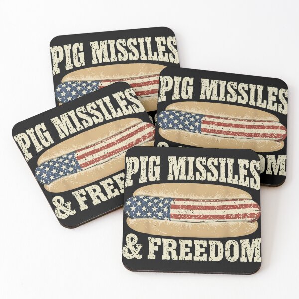 Item preview, Pig Missiles and Freedom American Flag Hot Dog Patriotic BBQ designed and sold by haitrieuic96.