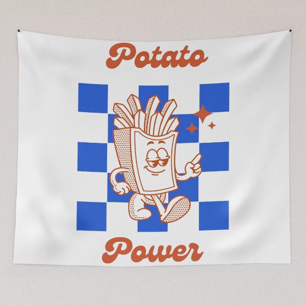 Item preview, Potato Power Retro French Fries Mascot Vintage Fast Food Design designed and sold by shopfindingbeni.