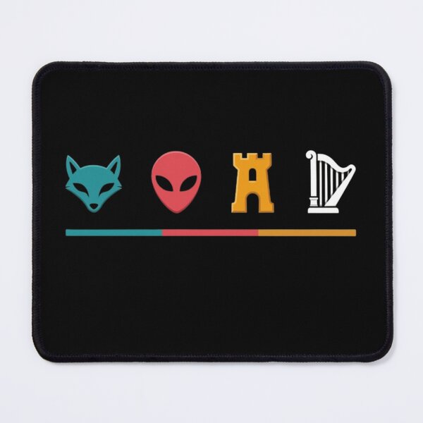 Item preview, Minimalist Aesthetic Symbols - Fox Alien Castle Harp Flat Design designed and sold by haitrieuic96.
