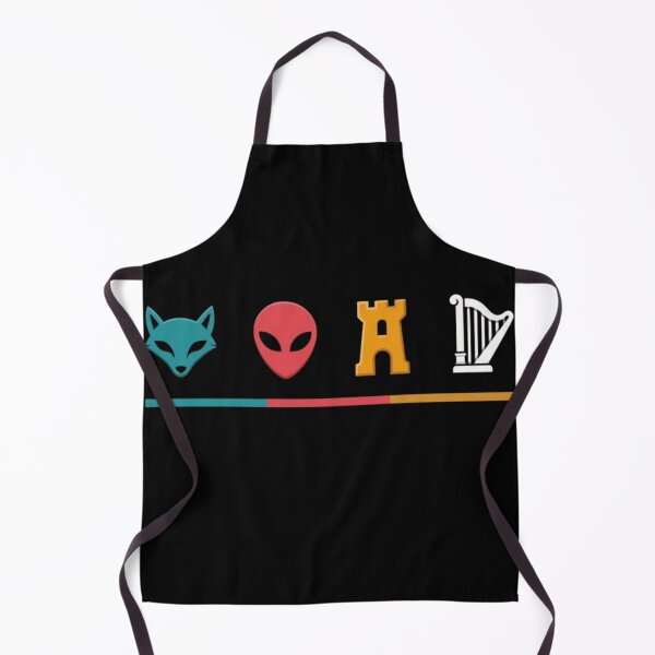 Item preview, Minimalist Aesthetic Symbols - Fox Alien Castle Harp Flat Design designed and sold by haitrieuic96.