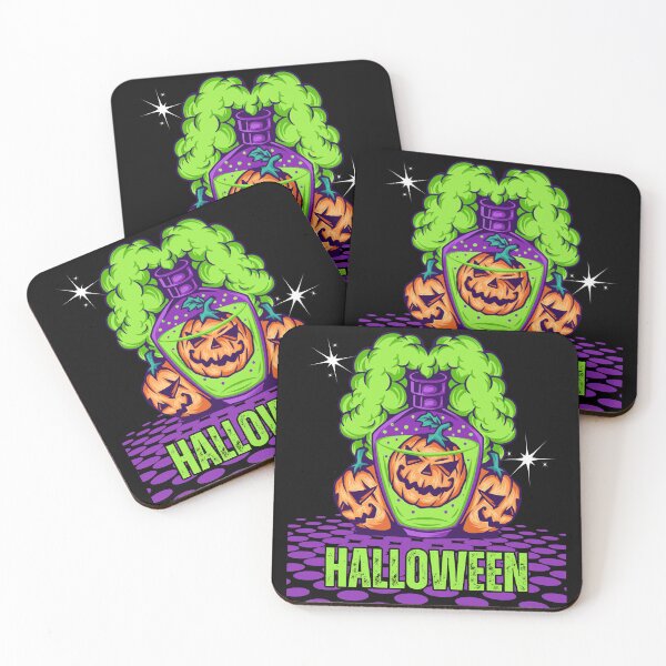 Item preview, Halloween Magic Potion - Winking Jack-O-Lantern & Green Slime Cartoon Art designed and sold by PrimalBeastLab.