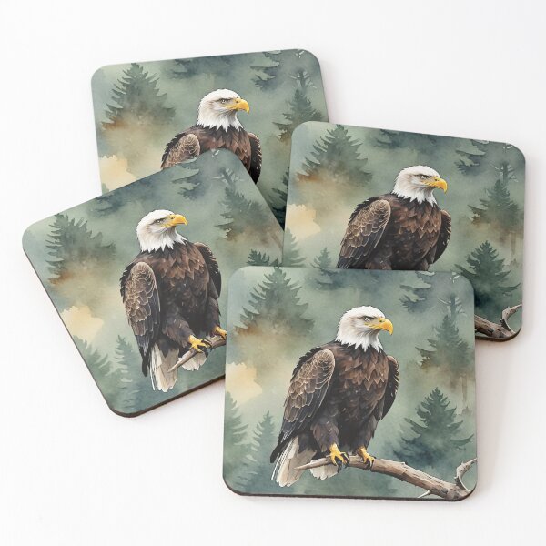 Item preview, Bald Eagle Watercolor Wildlife Bird Art designed and sold by MaverlyShop.