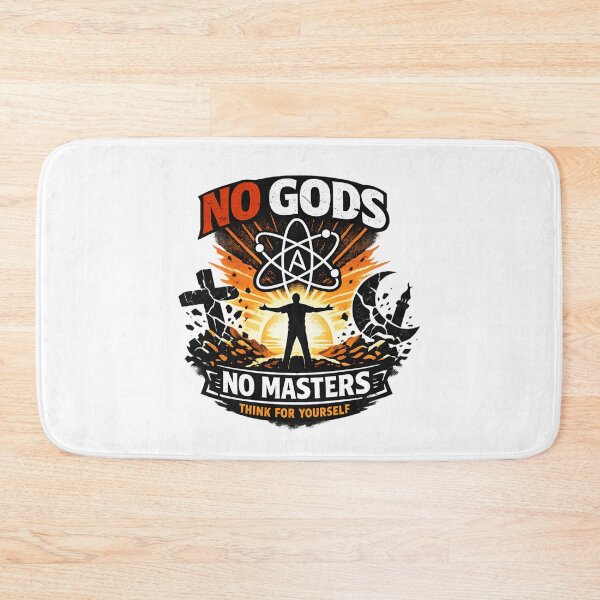 Item preview, No Gods No Masters Think for Yourself - Atheist Philosophy  designed and sold by SidTastic .