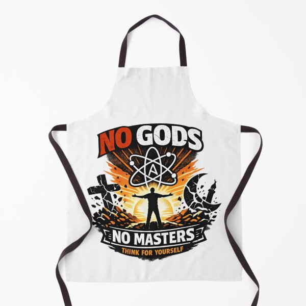 Item preview, No Gods No Masters Think for Yourself - Atheist Philosophy  designed and sold by SidTastic .