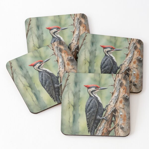 Item preview, Pileated Woodpecker Watercolor Wildlife Bird Art designed and sold by MaverlyShop.